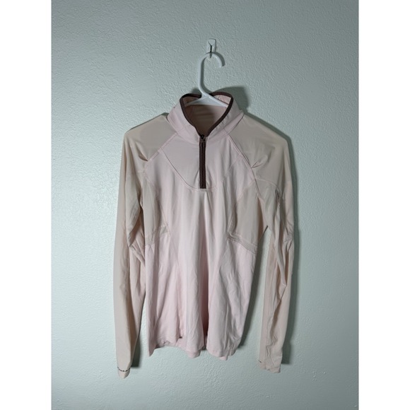 lululemon athletica Tops - Lululemon Run Turn Around 1/2 Zip Long Sleeve Pink Women's Size 6 Medium